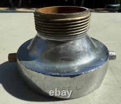 Two Elkhart Brass Fire Hose Connectors/Adapters/Couplers