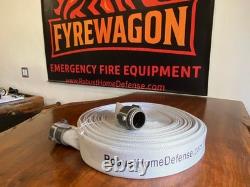 Two-Fire Hoses & Brass Nozzle, 2 x 98.4 feet each