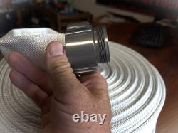 Two-Fire Hoses & Brass Nozzle, 2 x 98.4 feet each