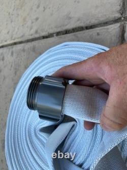 Two-Fire Hoses & Brass Nozzle, 2 x 98.4 feet each