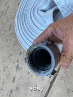 Two-Fire Hoses & Brass Nozzle, 2 x 98.4 feet each