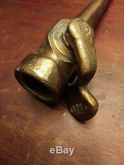 UNIQUE Antique 9 inch Solid Brass Fire Nozzle