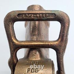 US Brass Ship Fire Fog Nozzle Akron 1 ½ 4NAP