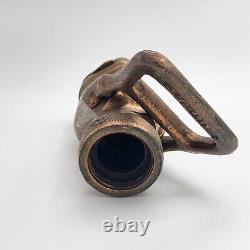 US Brass Ship Fire Fog Nozzle Akron 1 ½ 4NAP