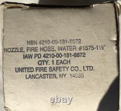 United Fire Safety co Fire Hose Nozzle 1575-1 1/2 (lot of 9)