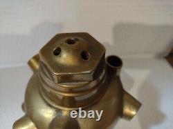 Unmarked 2 1/2 Brass Cellar Nozzle Fire Hose Attachment