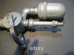 Unusual 1935 Design Dual Function Stream / Fog Akron Brass Co. Fire Hose Nozzle