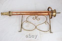 Unusual Copper Brass Art Piece Made From Antique Fire Hose Nozzle Fountain