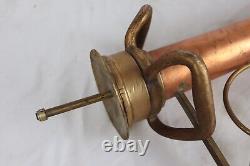 Unusual Copper Brass Art Piece Made From Antique Fire Hose Nozzle Fountain