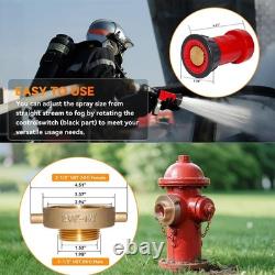 Upgraded Fire Hose 100 FT X 1-1/2 ID, M × F NST/NH Brass Couplings, Fire Hydran