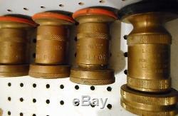 Used 3 # 463 1 1/2 Inch Powhatan All Fog Dnq Fire Hose Nozzles & Elkhart L205b