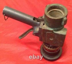 Used AKRON NPSH 95 GPM Pistol Grip Brass DC DK MR Fire Nozzle 1 3/4 dia