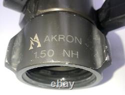 Used Akron Turbojet Style 1715 1-1/2 Fire Hose Nozzle 1.5 NH