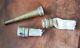 Vintage 10 Inch Brass Fire Hose Nozzle & Couplers 2 Hose Threaded Ends