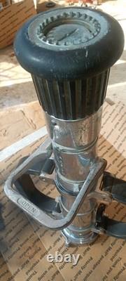 VINTAGE AKRON BRASS FIRE NOZZLE 2.50 everything turns and swizzles $108