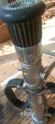 VINTAGE AKRON BRASS FIRE NOZZLE 2.50 everything turns and swizzles $108