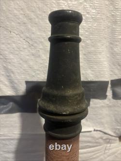 VINTAGE BRASS 30 FIRE HOSE NOZZLE Antique Fireman's Hose