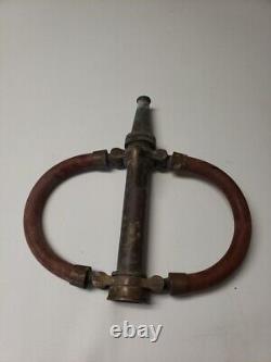 VINTAGE BRASS FIRE HOSE NOZZLE With Handles