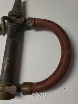 VINTAGE BRASS FIRE HOSE NOZZLE With Handles