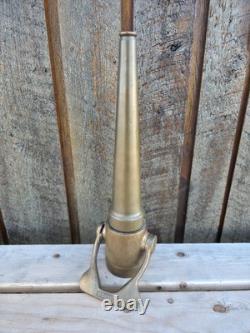 VINTAGE Brass Fire Rescue Nozzle AKRON MFG CANADA LTD Measures 14