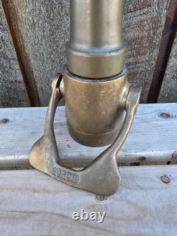 VINTAGE Brass Fire Rescue Nozzle AKRON MFG CANADA LTD Measures 14