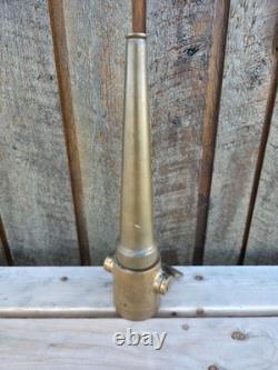 VINTAGE Brass Fire Rescue Nozzle AKRON MFG CANADA LTD Measures 14