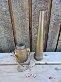 VINTAGE Brass Fire Rescue Nozzle AKRON MFG CANADA LTD Measures 14