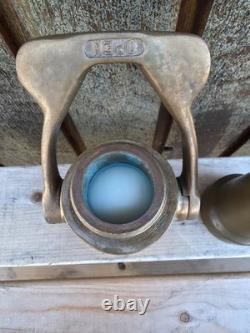 VINTAGE Brass Fire Rescue Nozzle AKRON MFG CANADA LTD Measures 14