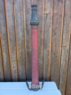 VINTAGE Brass Fire Rescue Nozzle Red Measures 30