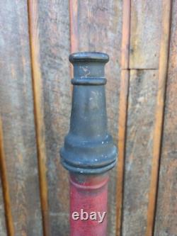 VINTAGE Brass Fire Rescue Nozzle Red Measures 30