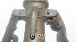 VINTAGE LARGE Brass Fire Rescue Nozzle AKRON MFG CANADA LTD Measures 21