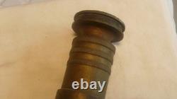 VINTAGE LARGE Brass Fire Rescue Nozzle AKRON MFG CANADA LTD Measures 21