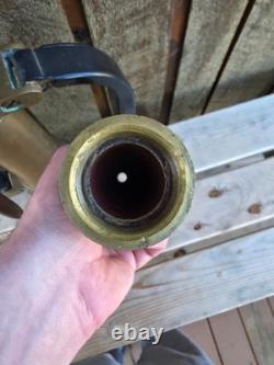 VINTAGE LARGE Brass Fire Rescue Nozzle AKRON MFG CANADA LTD Measures 21