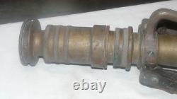 VINTAGE LARGE Brass Fire Rescue Nozzle AKRON MFG CANADA LTD Measures 21