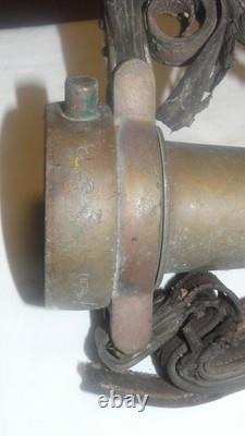 VINTAGE LARGE Brass Fire Rescue Nozzle AKRON MFG CANADA LTD Measures 21