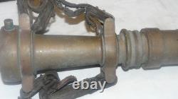 VINTAGE LARGE Brass Fire Rescue Nozzle AKRON MFG CANADA LTD Measures 21
