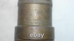 VINTAGE LARGE Brass Fire Rescue Nozzle AKRON MFG CANADA LTD Measures 21