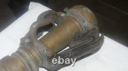 VINTAGE LARGE Brass Fire Rescue Nozzle AKRON MFG CANADA LTD Measures 21