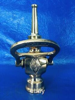 VNTG BRASS COLT FIRE NOZZLE With lever shut off / polished