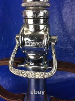 VNTG. Chrome 21/2 in SEAGRAVE PLAY PIPE / leather hds, shut off & Fire Noz Tip