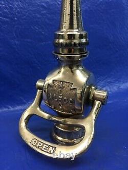 VNTG Collectable ALFCO 73/4 in. Brass fire nozzle shut off & tip/ polished
