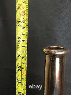 VNTG. ELKHART BRASS 21/2 in. Fire nozzle / rubber hds. Lever shutoff & 1 In. Tip