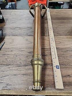 VNTG W. D. ALLEN 30 in. Playpipe & tip D HANDLES / CORD Wrapped FIRE NOZZLE