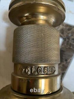 VTG 391M Brass Fire Department Nozzle Adapter adjustable CRACK IN RUBBER Freeshi
