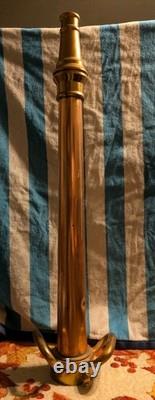 VTG Brass Fire Hose Nozzle 30 Small Dent