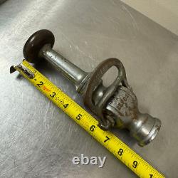 VTG Nickel Plated Brass ALFCO Fire Truck Hose Nozzle Metal 9 Long