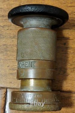 VTG Solid Brass POWHATAN 250 Industrial Fire Hose Portable Spray Nozzle Hydrant
