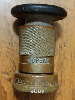 VTG Solid Brass POWHATAN 250 Industrial Fire Hose Portable Spray Nozzle Hydrant