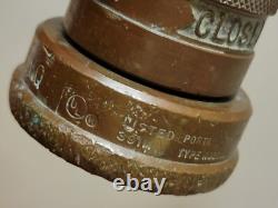 VTG Solid Brass POWHATAN 250 Industrial Fire Hose Portable Spray Nozzle Hydrant