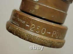 VTG Solid Brass POWHATAN 250 Industrial Fire Hose Portable Spray Nozzle Hydrant